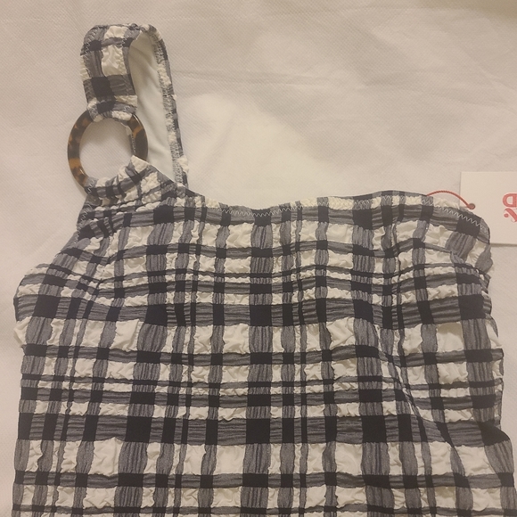 Solid & Striped The Juliana One Piece Swimsuit/ Bodysuit in Puckered Madras - Picture 8 of 10